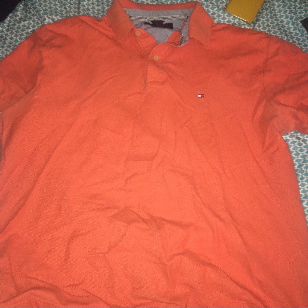 Tommy Hilfiger orange polo